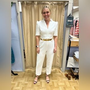 Karen Miller White Jumpsuit